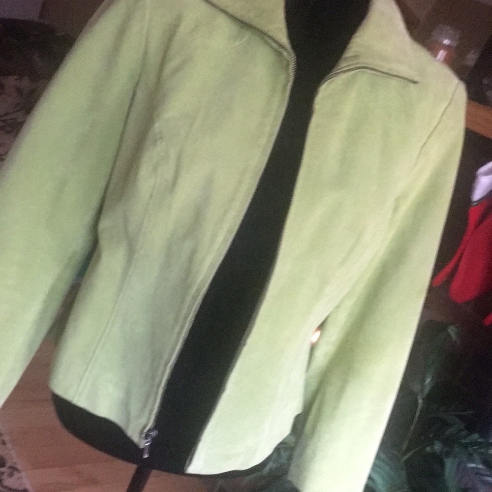 Apple Green Suede Jacket
